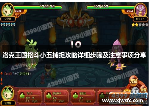 洛克王国格斗小五捕捉攻略详细步骤及注意事项分享